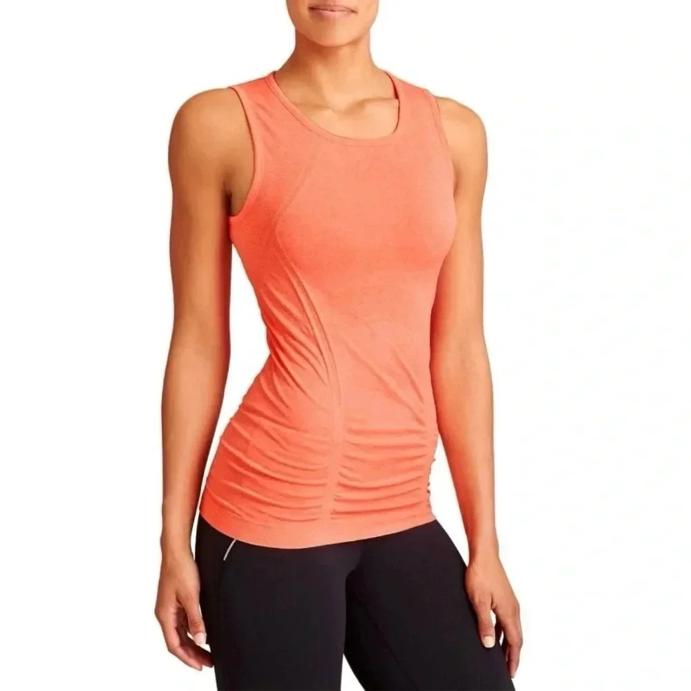Athleta Cosmic Orange Heather Neon Fast Track Size Medium